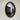 Antiker Spiegel | Biedermeier | Mahagoni | Oval & Rückwand aus Holz